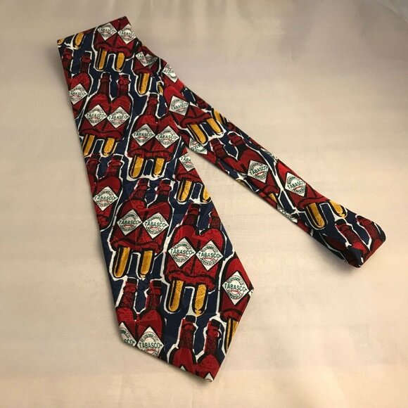 #1234 VTG Tabasco men's silk print Popsicle necktie - Picture 1 of 3